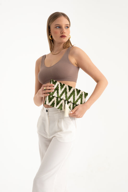 Cartera Zigzag Verde