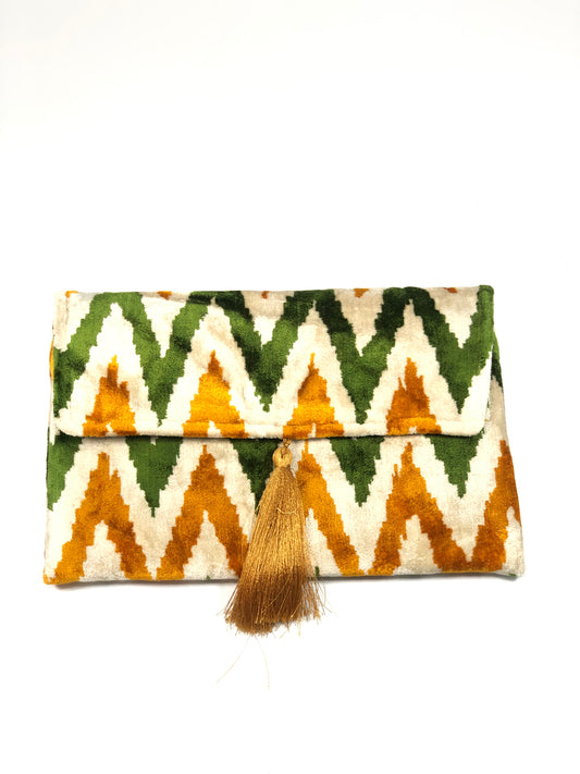 Cartera Zigzag Verde Amarillo