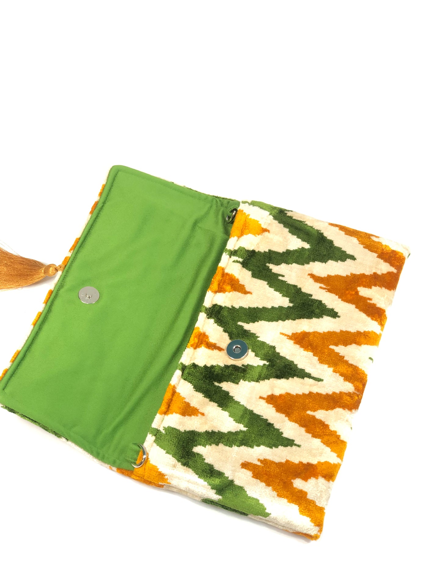 Cartera Zigzag Verde Amarillo