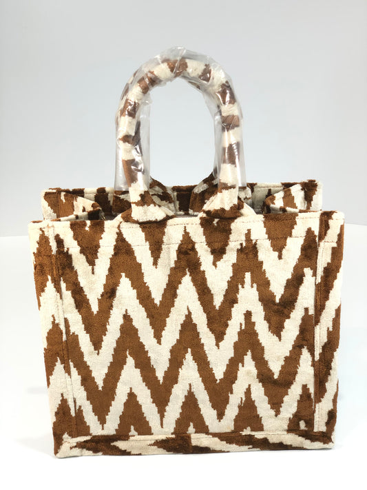 Bolso Tote Zigzag Marrón