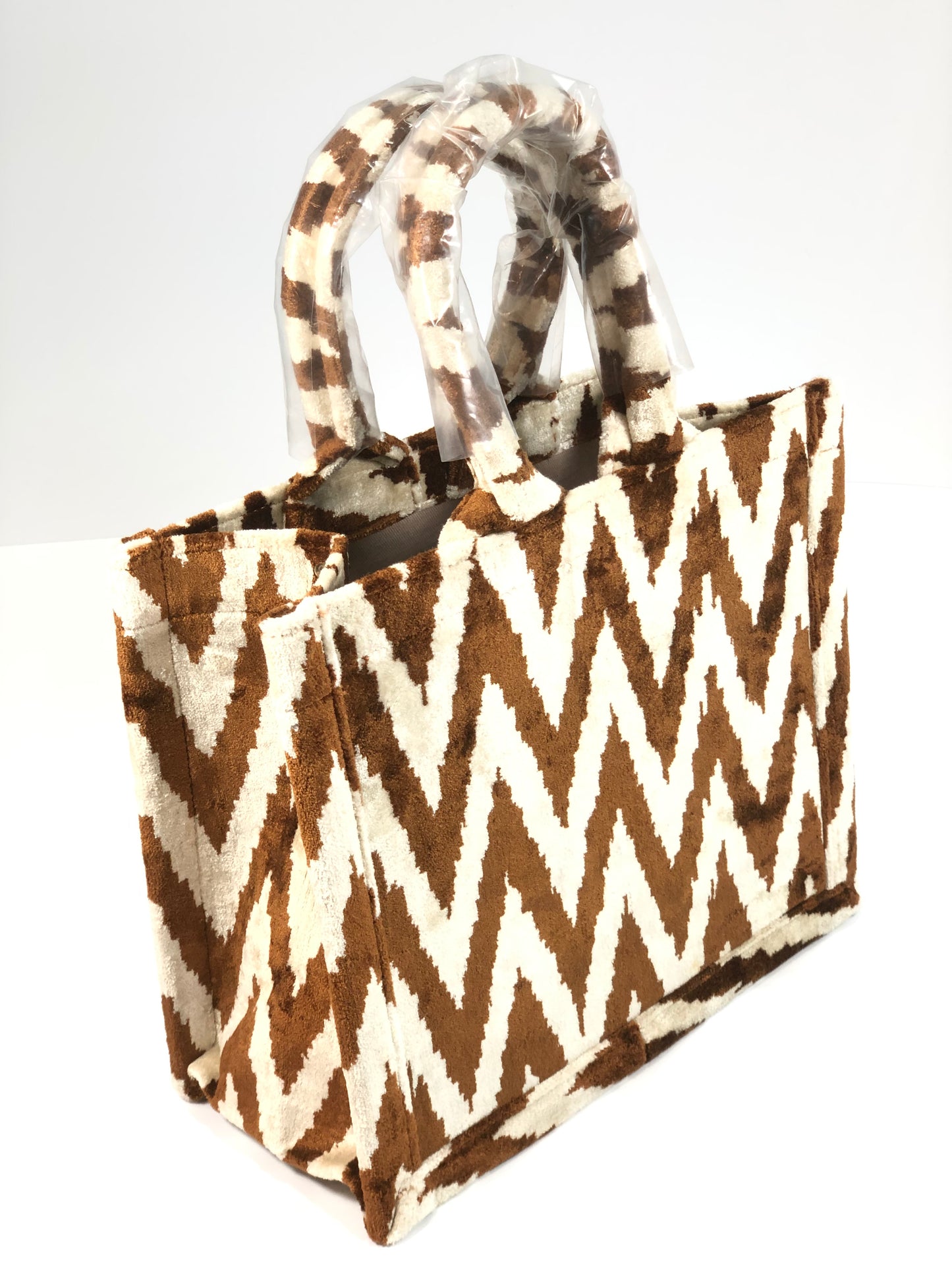 Bolso Tote Zigzag Marrón