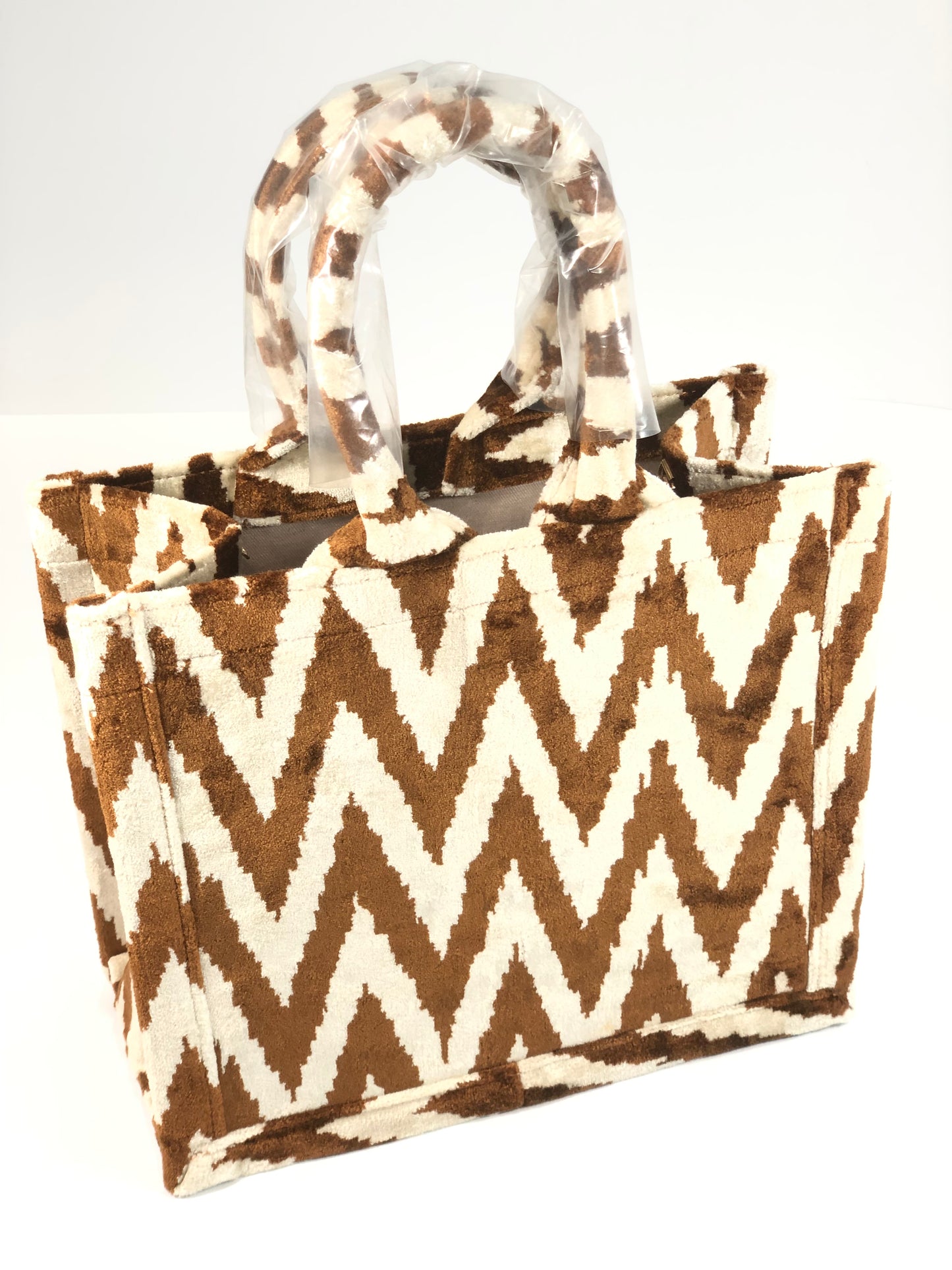 Bolso Tote Zigzag Marrón