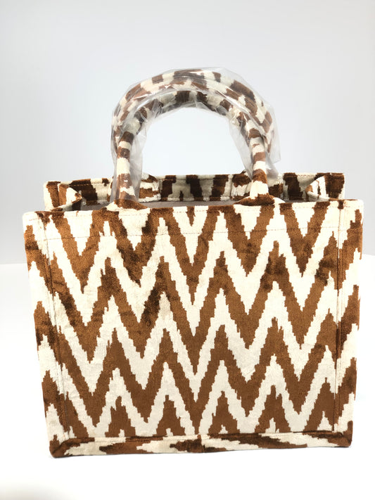 Bolso Tote Zigzag Marrón